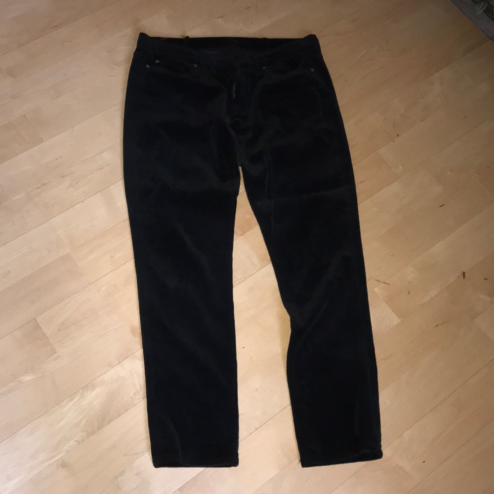 Black velvet pant